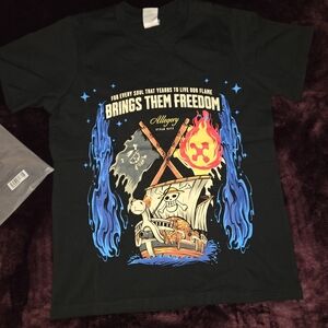 Allegory Black Graphic Streetwear Tee Size XS Retail Price $200